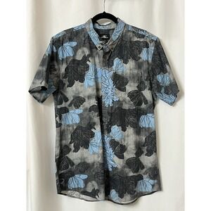 O'Neill Classic Fit XLarge Button Down Casual Shirt Travel Tropical Floral (B34)
